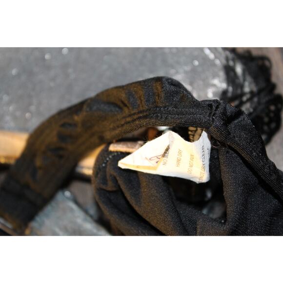 Patrick J. dance costume girl's 2 piece gray silver black shoulder pads fringe S - Picture 6 of 8